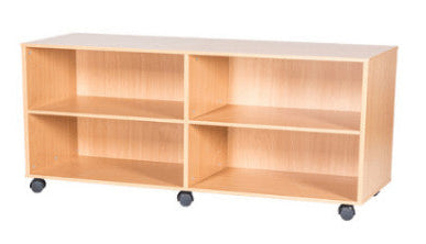School 5 High Open Fixed Shelf Quad Unit