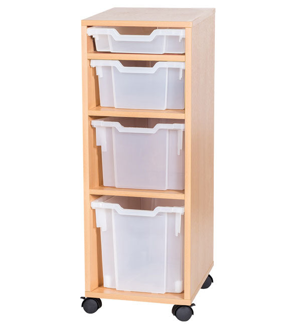 School 943mm High - 4 Tray Combination Single Column Unit