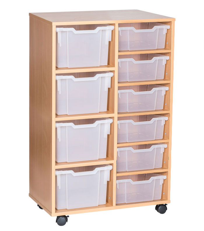 School 1189mm High - 10 Tray Combination Double Unit