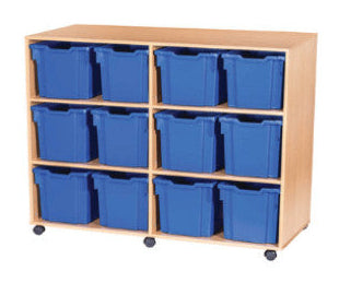School 12 High 12 Jumbo Tray Quad Unit