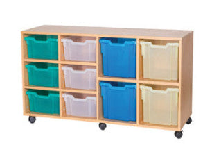 School 6 High 6 Deep, 4 Extra Deep Tray Quad Unit