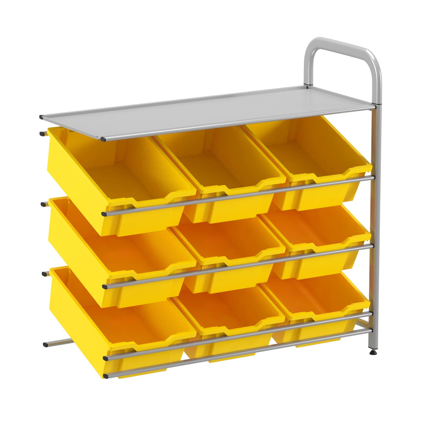 Gratnells Callero Custom Low Tilted Tray Adder Unit 9 Deep Trays