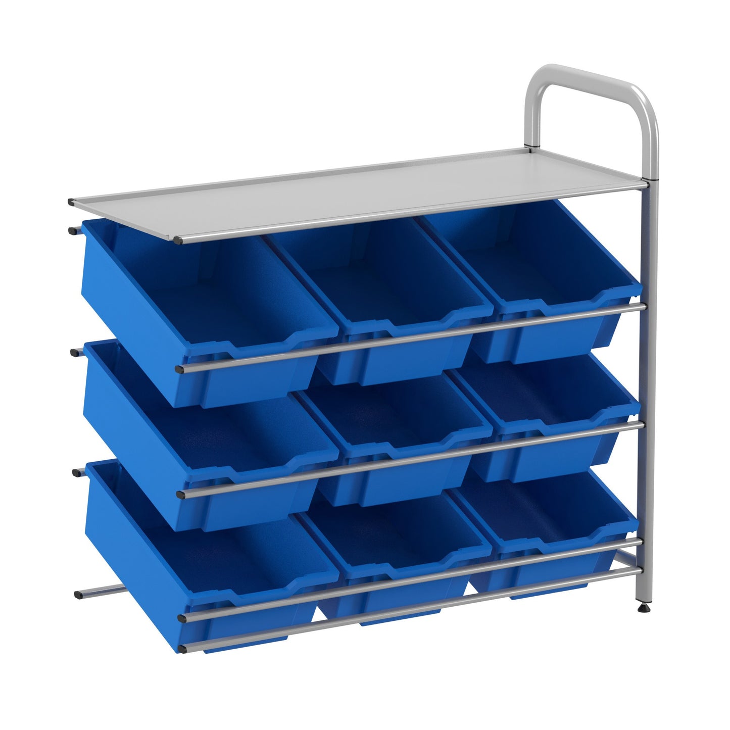 Gratnells Callero Custom Low Tilted Tray Adder Unit 9 Deep Trays