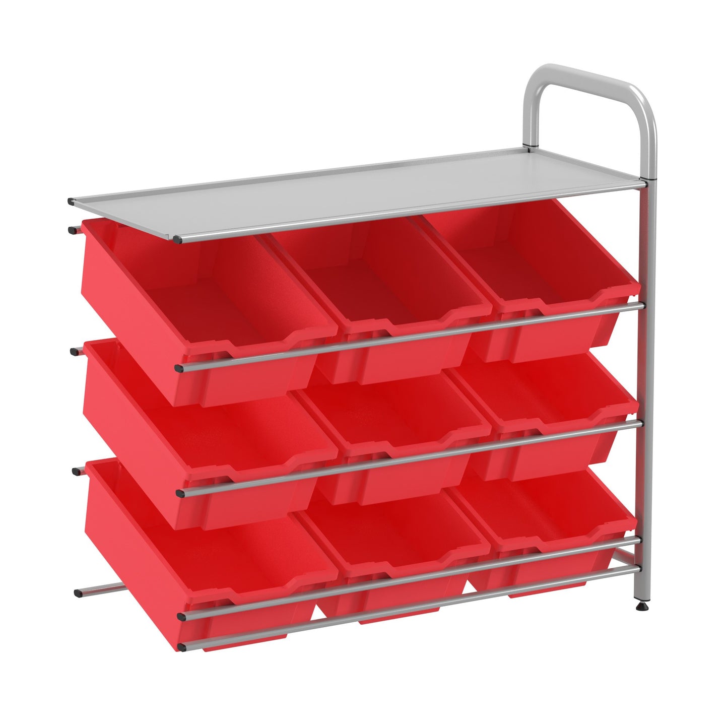 Gratnells Callero Custom Low Tilted Tray Adder Unit 9 Deep Trays