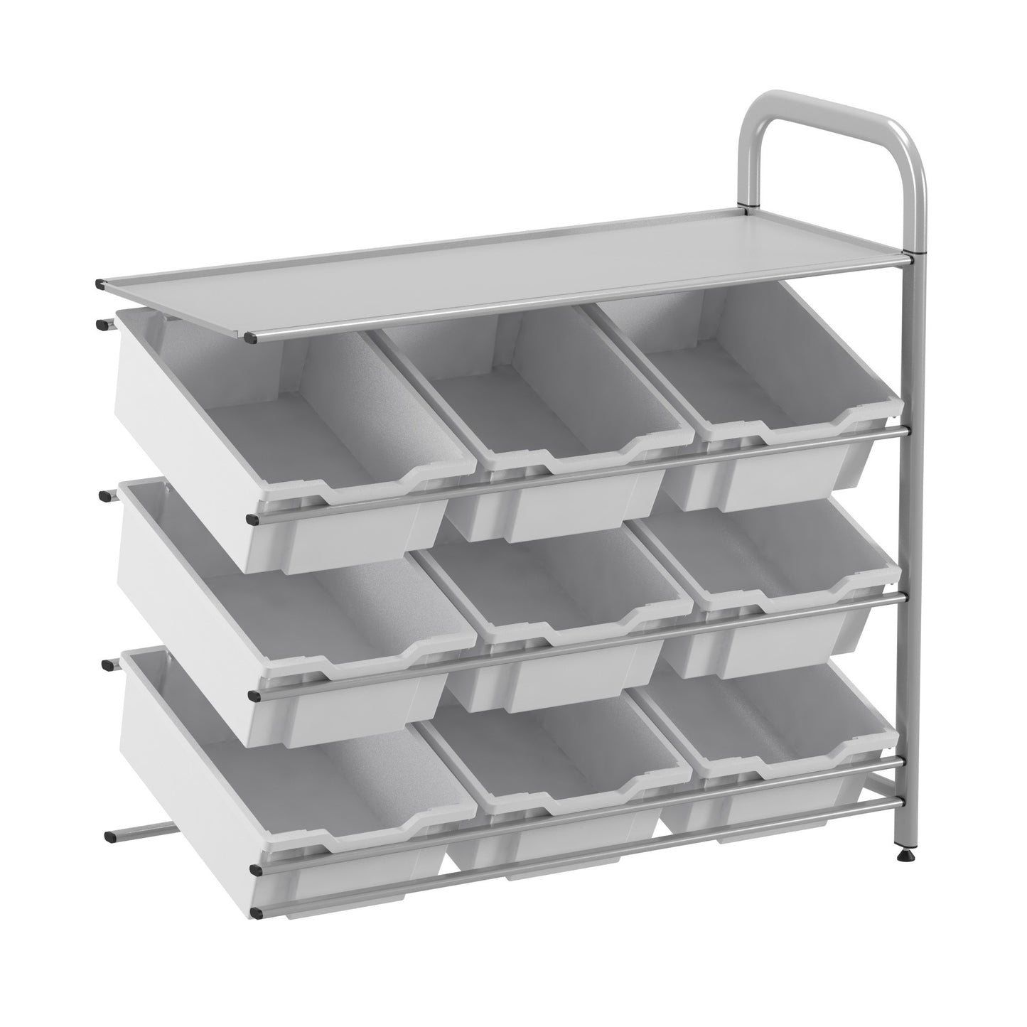 Gratnells Callero Custom Low Tilted Tray Adder Unit 9 Deep Trays