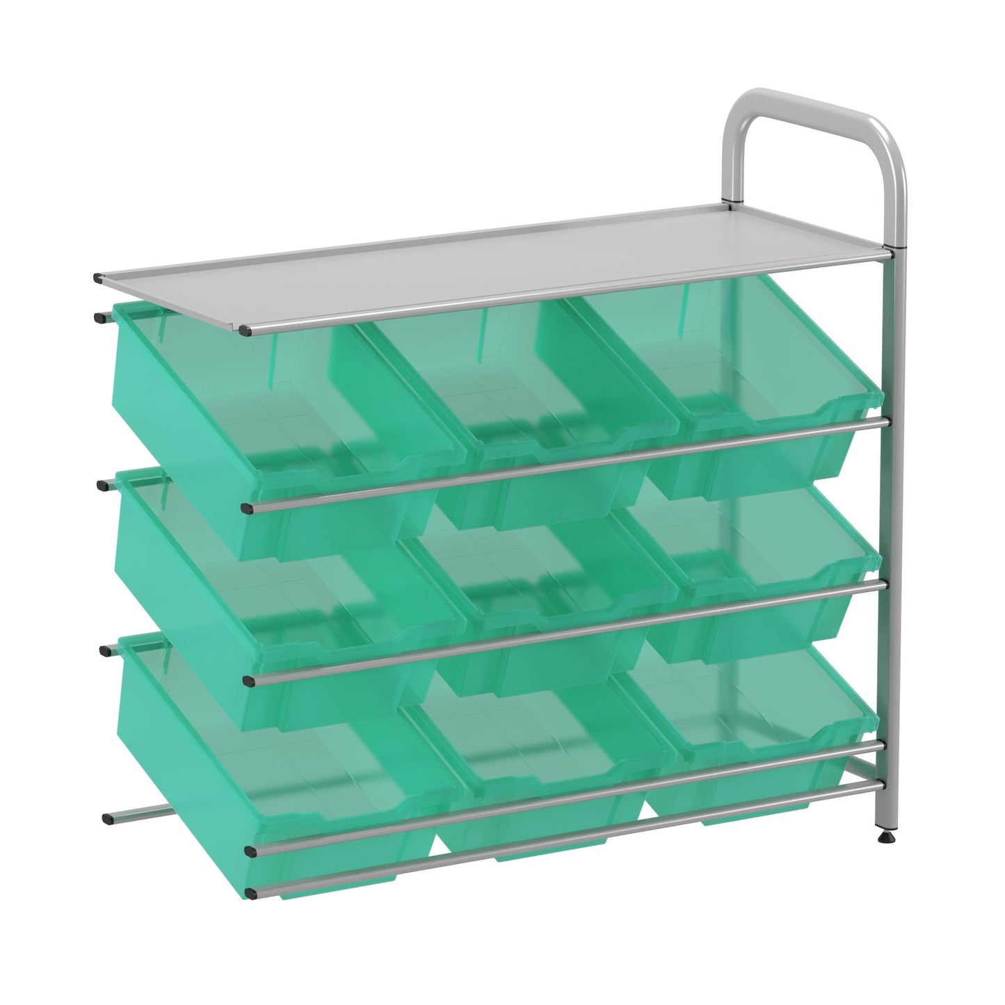 Gratnells Callero Custom Low Tilted Tray Adder Unit 9 Deep Trays