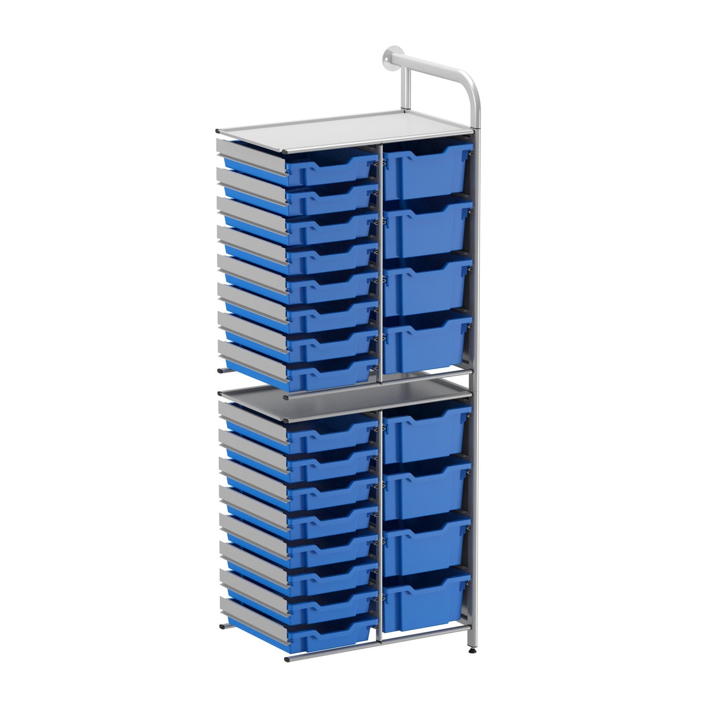 Gratnells Callero Custom Tall Slim-Store Adder Unit 16 Shallow & 8 Deep Trays