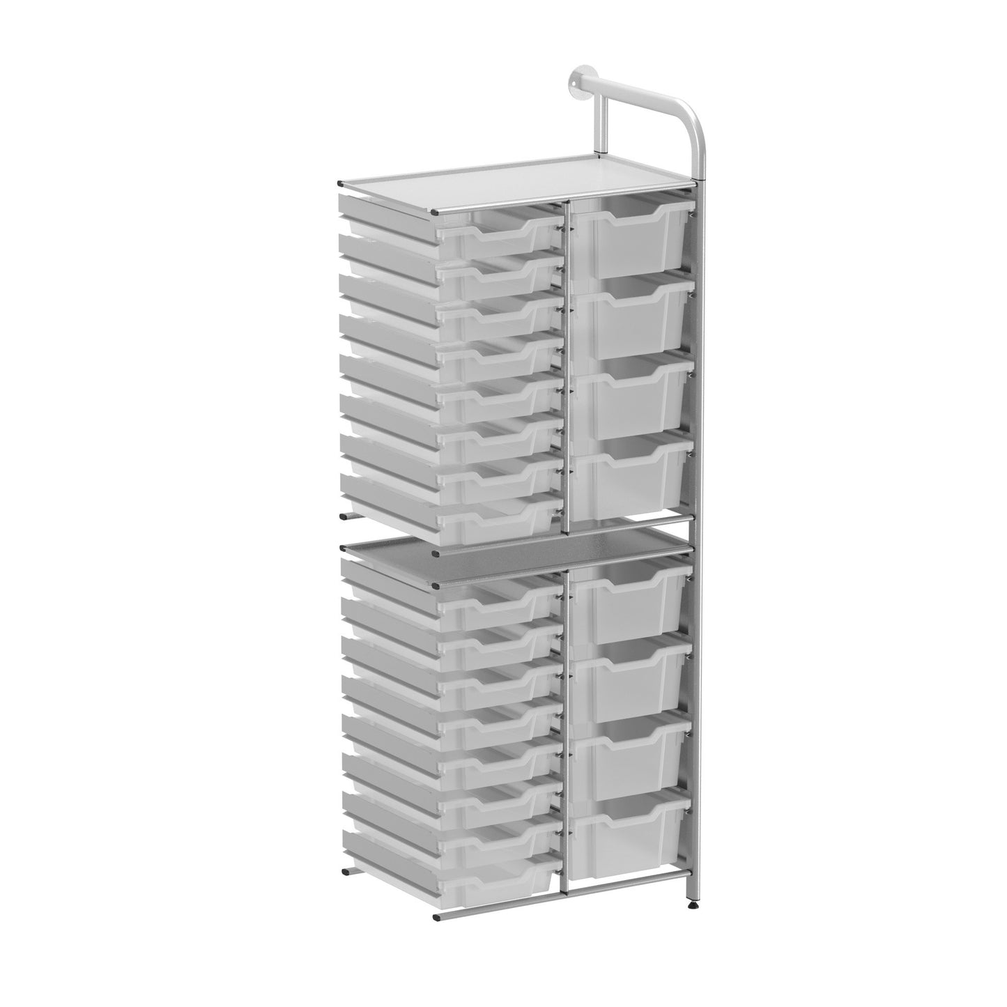 Gratnells Callero Custom Tall Slim-Store Adder Unit 16 Shallow & 8 Deep Trays