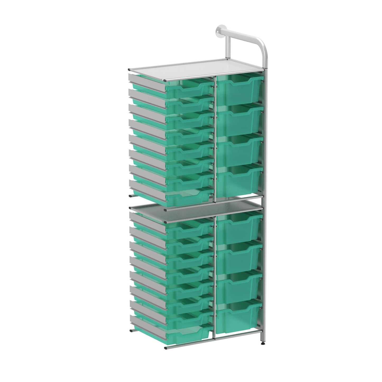 Gratnells Callero Custom Tall Slim-Store Adder Unit 16 Shallow & 8 Deep Trays