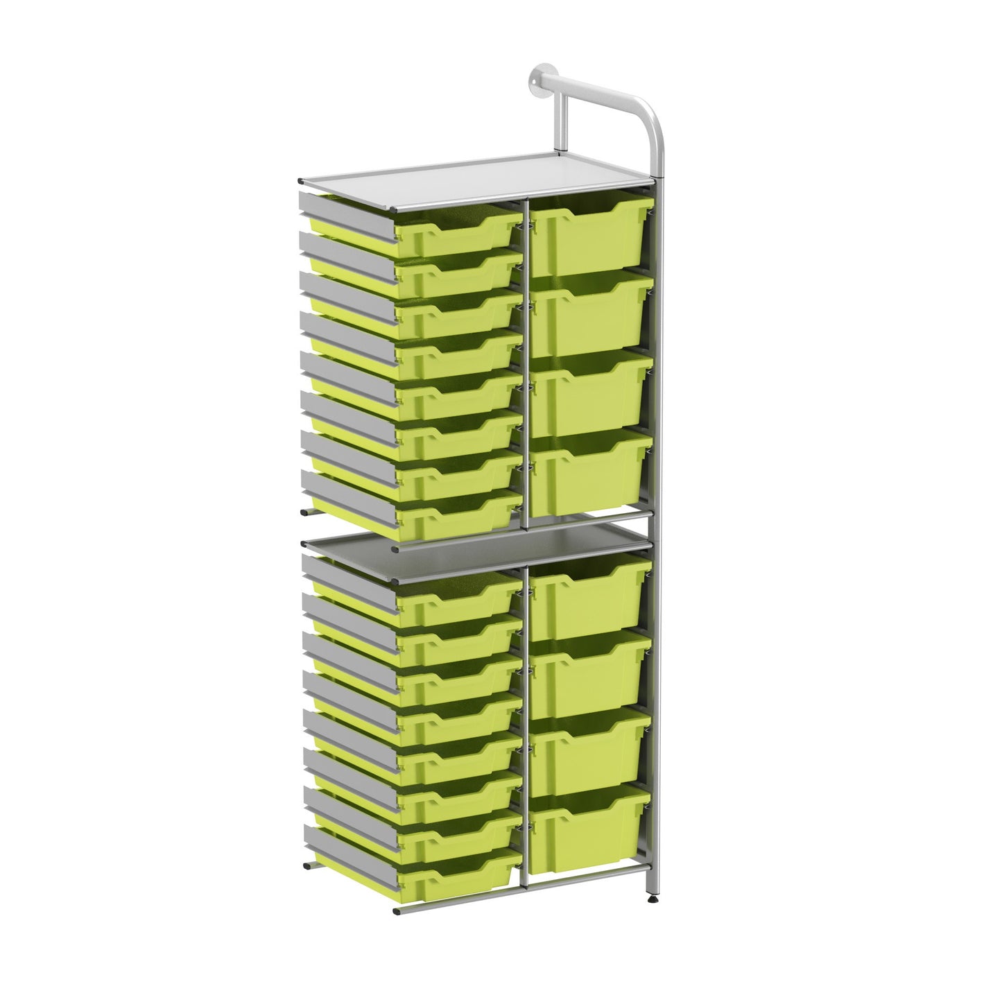 Gratnells Callero Custom Tall Slim-Store Adder Unit 16 Shallow & 8 Deep Trays