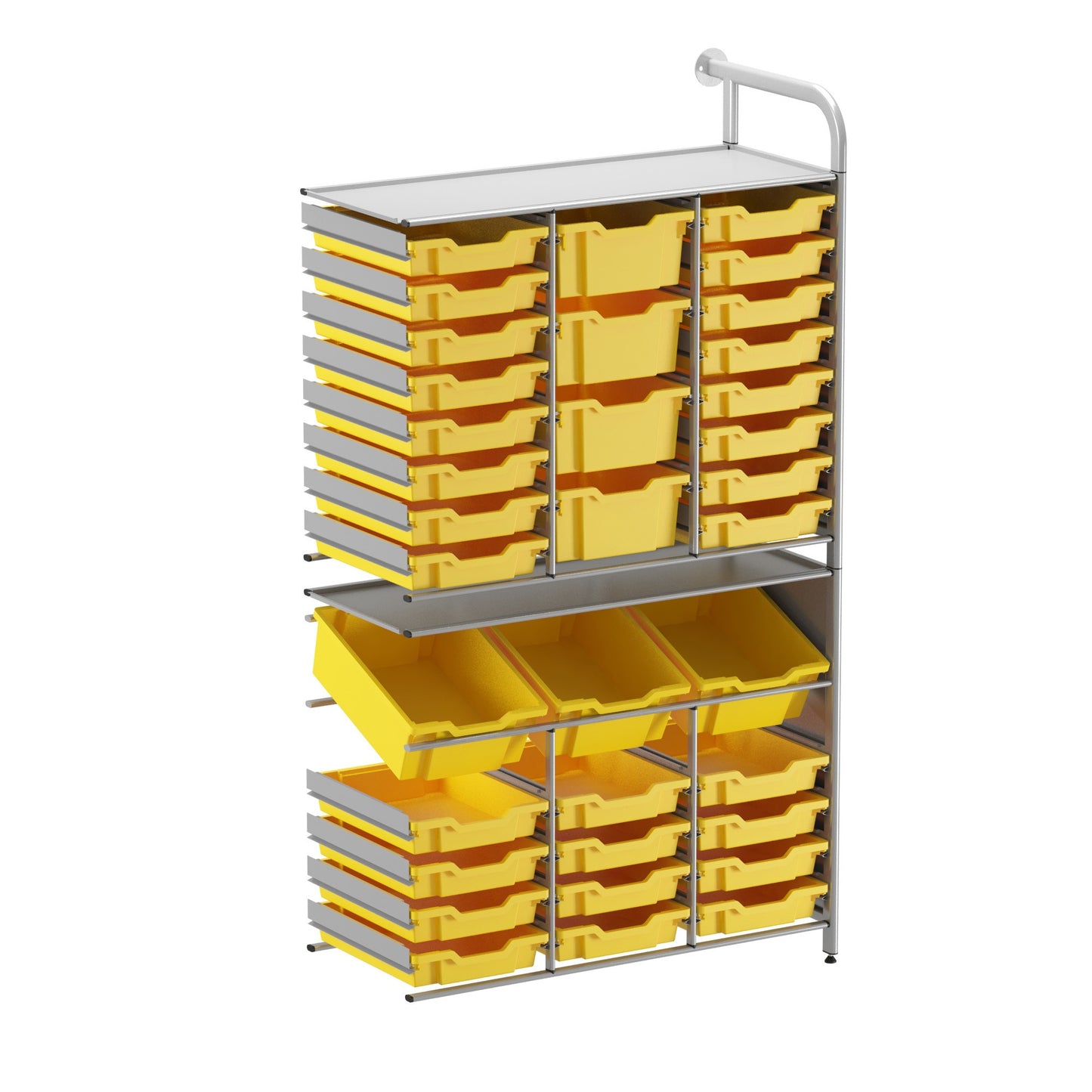 Gratnells Callero Custom Tall Maker-Tall Adder Unit 28 Shallow & 3 Deep Tilting & 4 Deep Trays