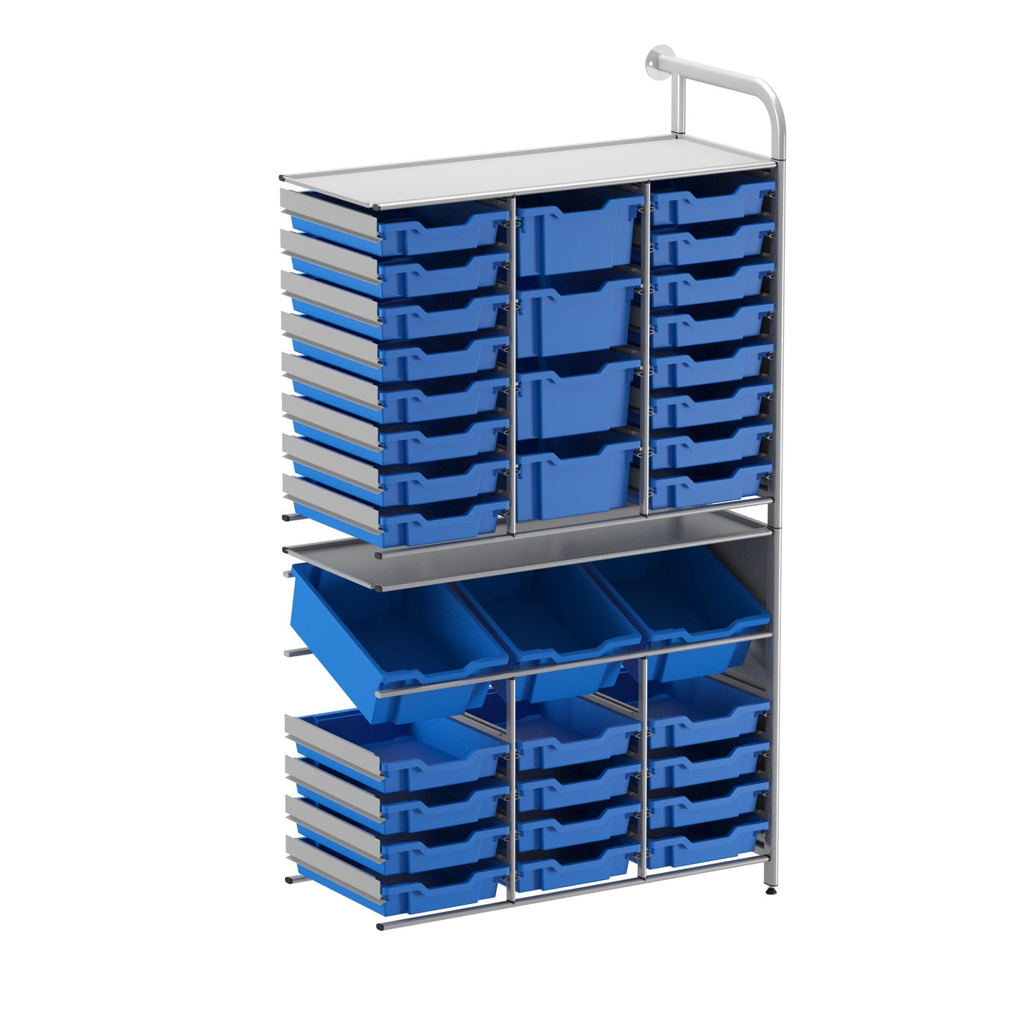 Gratnells Callero Custom Tall Maker-Tall Adder Unit 28 Shallow & 3 Deep Tilting & 4 Deep Trays