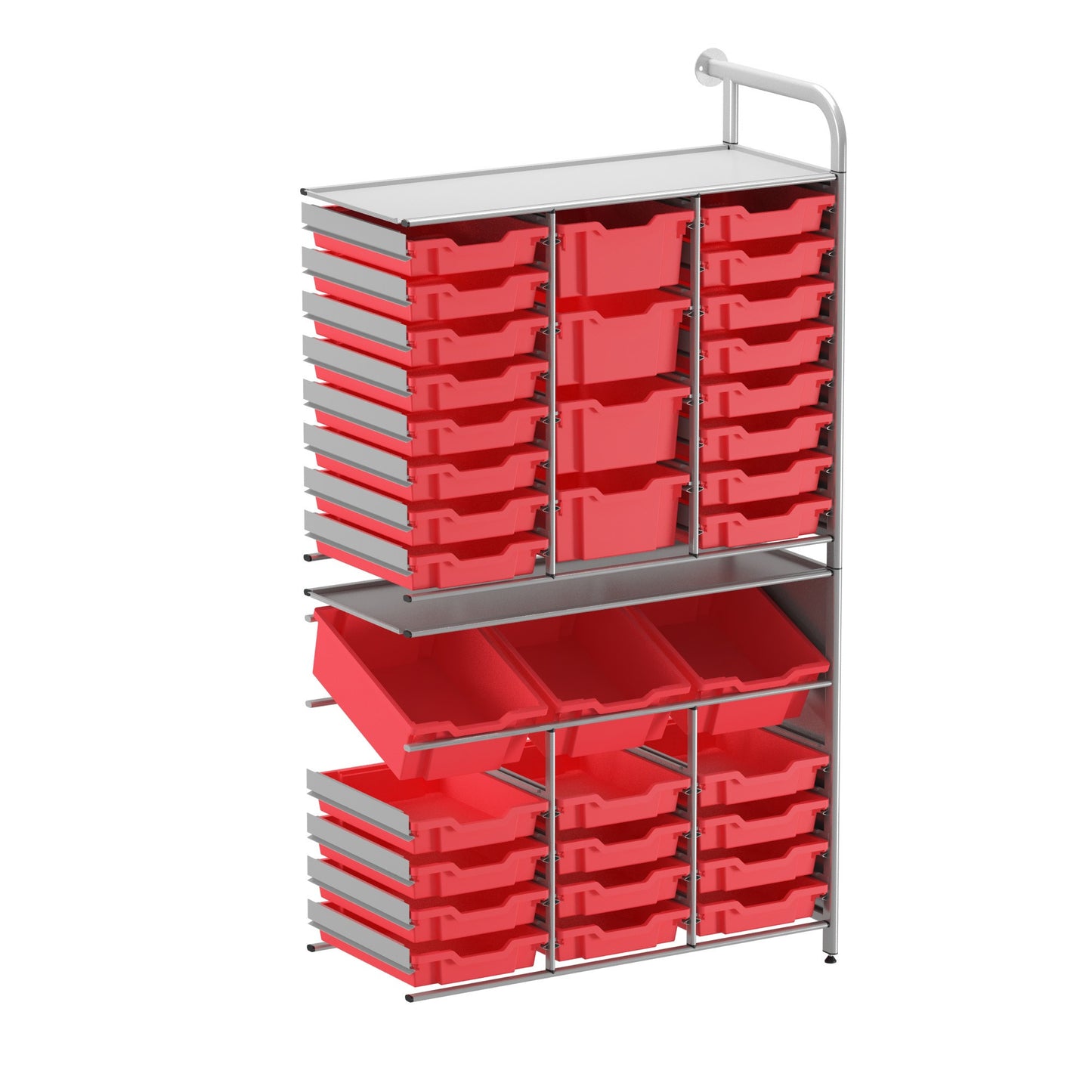 Gratnells Callero Custom Tall Maker-Tall Adder Unit 28 Shallow & 3 Deep Tilting & 4 Deep Trays