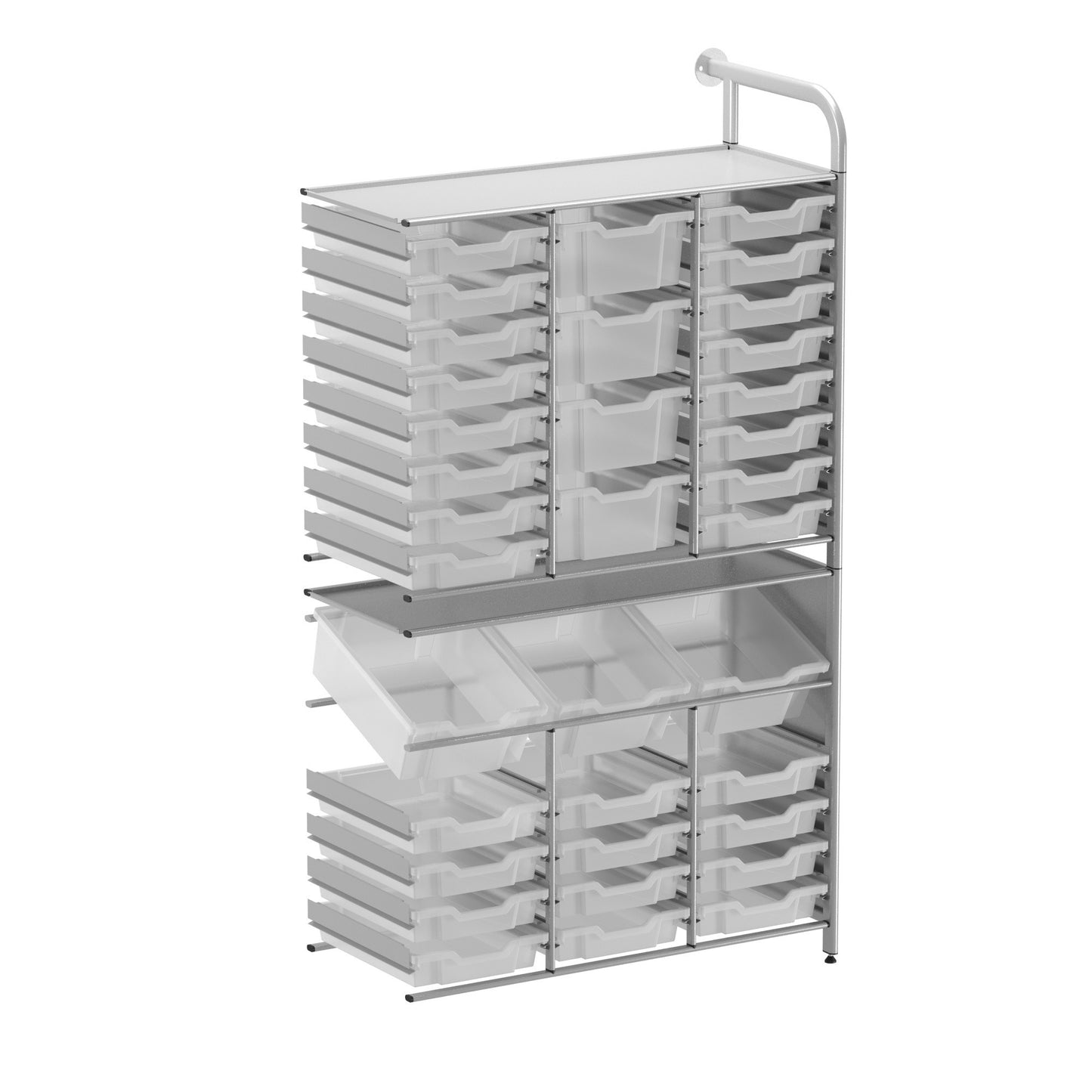 Gratnells Callero Custom Tall Maker-Tall Adder Unit 28 Shallow & 3 Deep Tilting & 4 Deep Trays