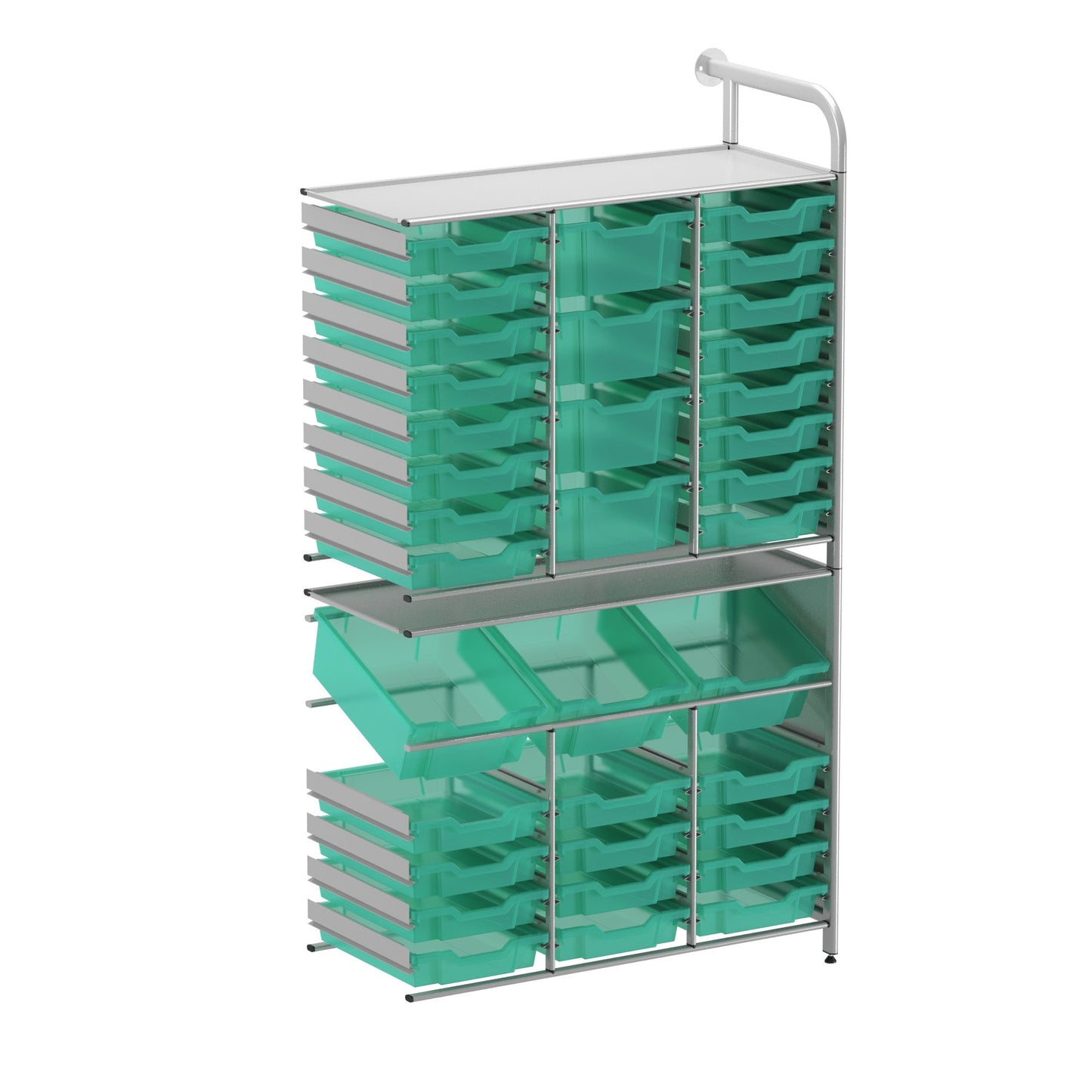 Gratnells Callero Custom Tall Maker-Tall Adder Unit 28 Shallow & 3 Deep Tilting & 4 Deep Trays