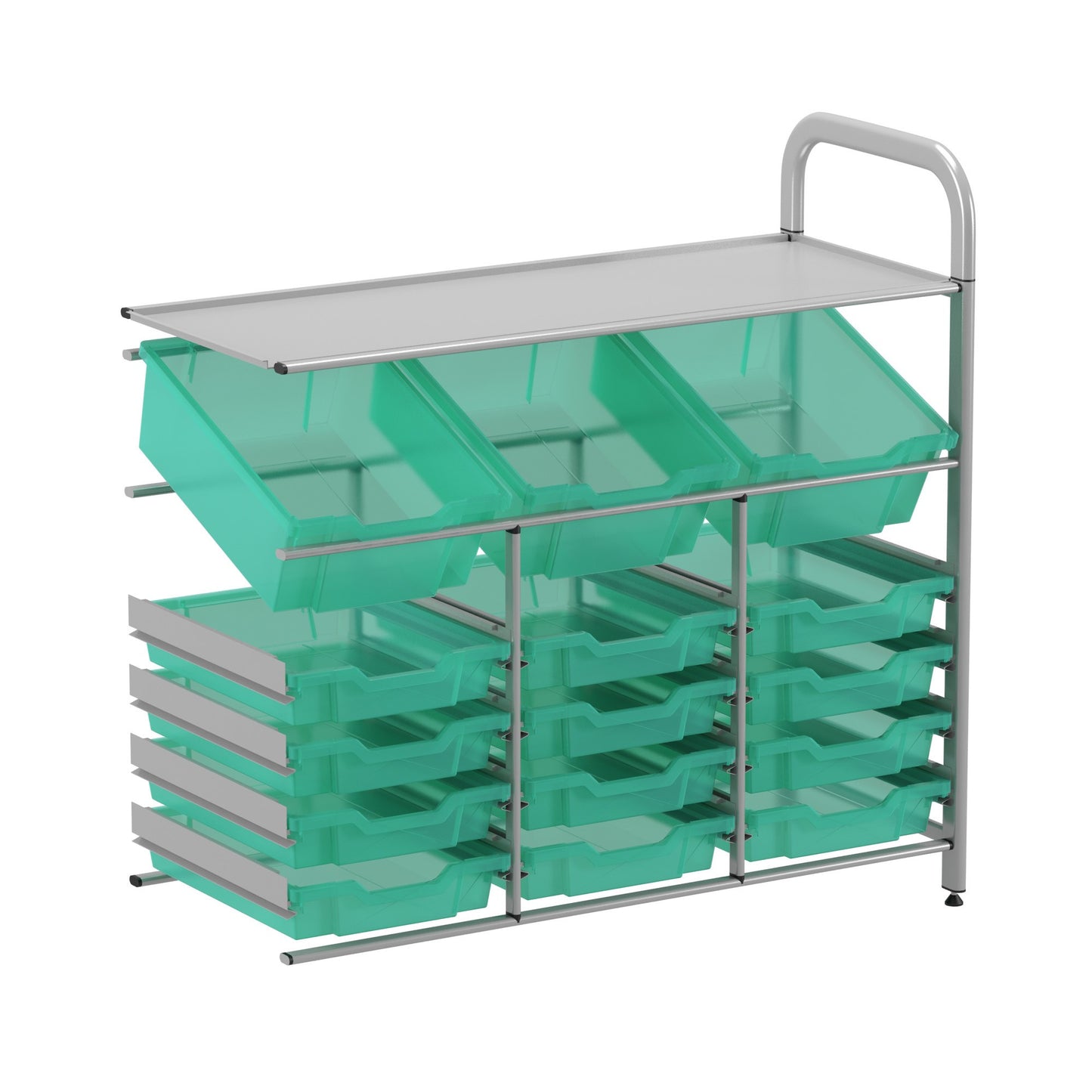 Gratnells Callero Custom Low Maker Adder Unit 3 Deep Tilting & 12 Shallow Trays