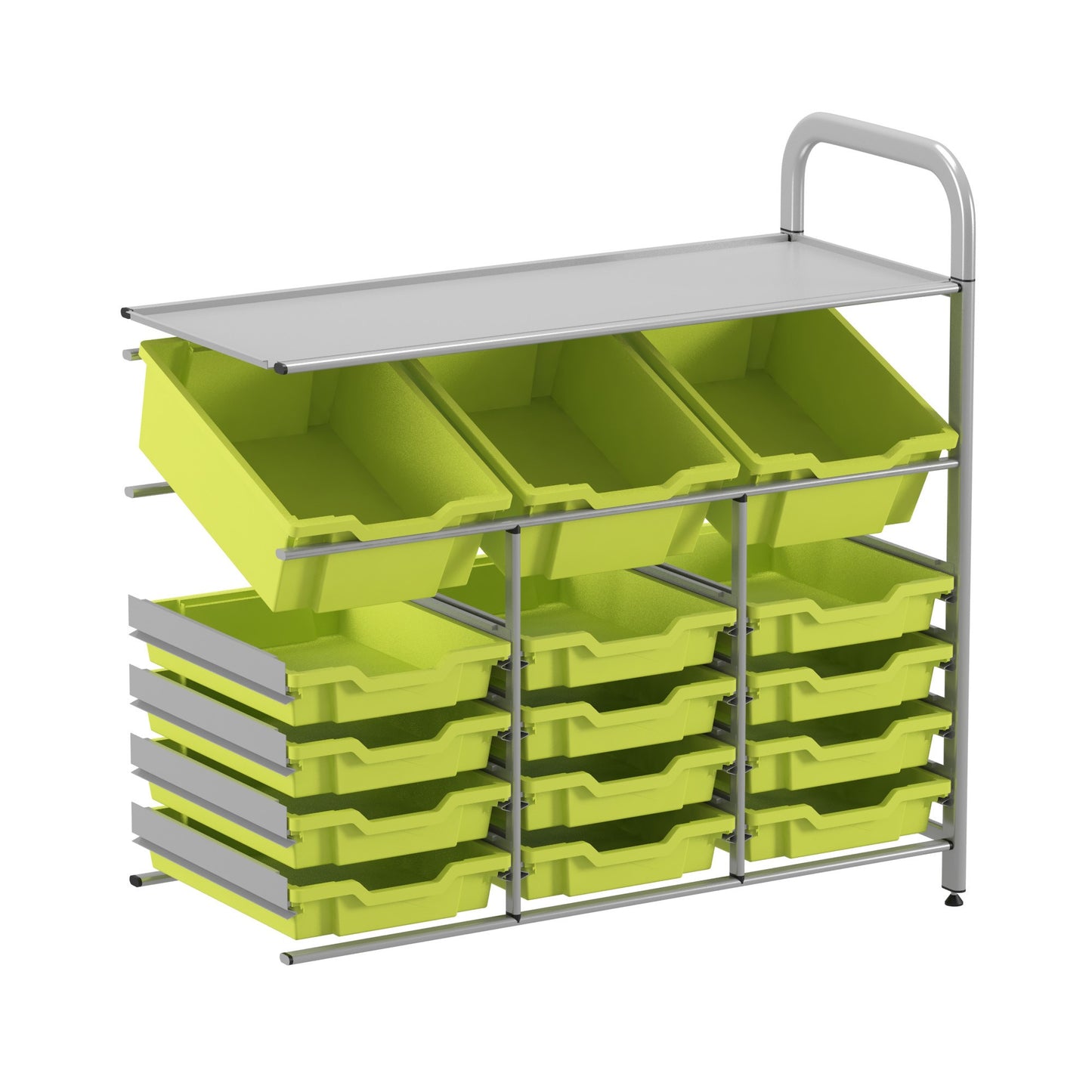 Gratnells Callero Custom Low Maker Adder Unit 3 Deep Tilting & 12 Shallow Trays