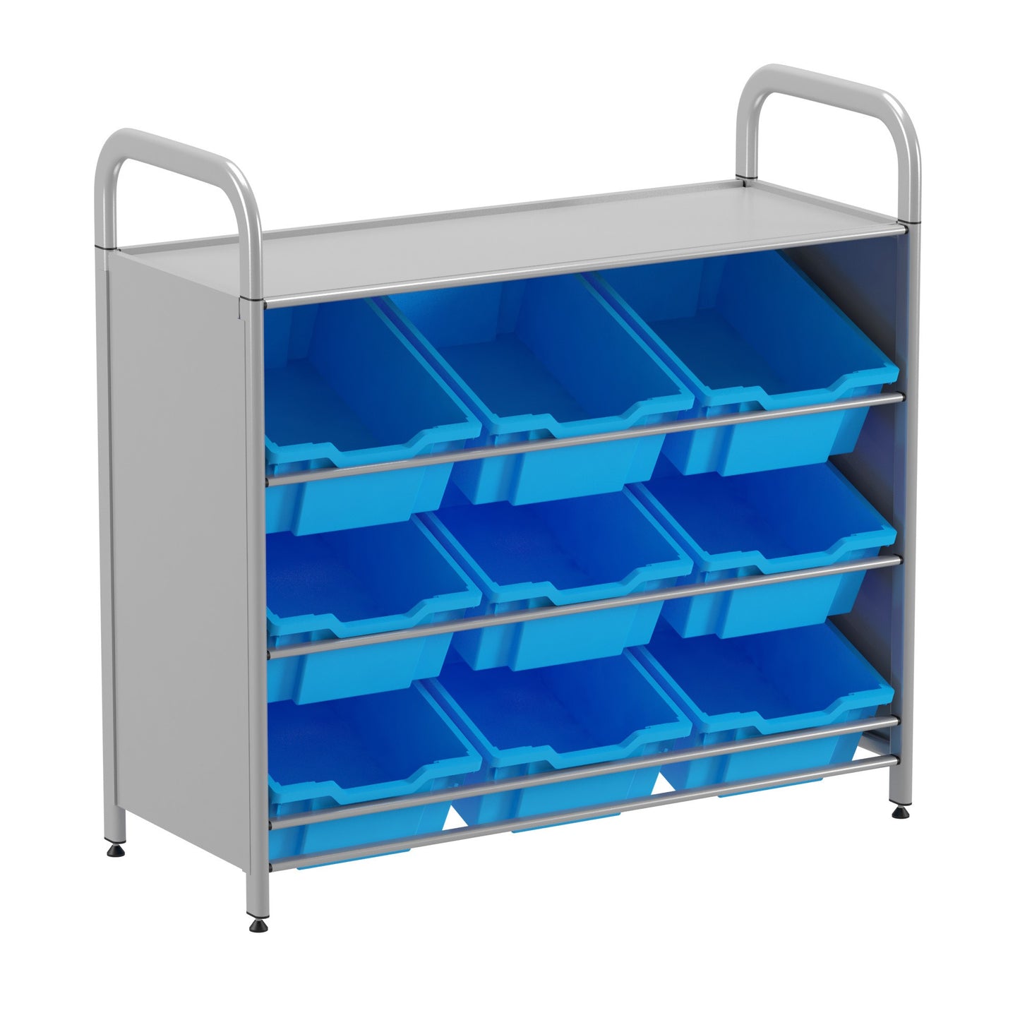 Gratnells Callero Custom Low Tilted Tray Starter Unit 9 Deep Trays