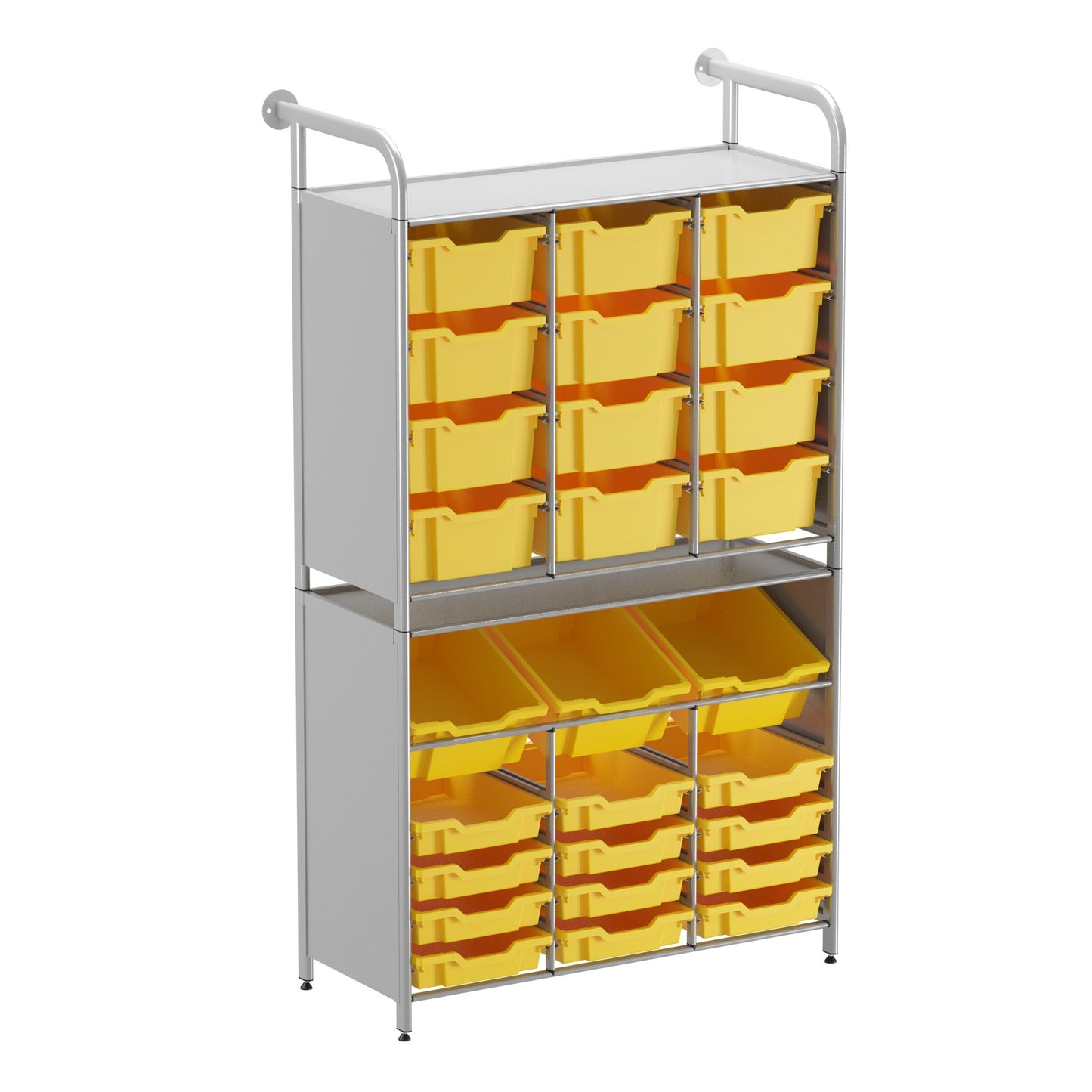 Gratnells Callero Custom Tall Maker-Store Starter Unit 12 Shallow & 3 Deep Tilting & 12 Deep Trays
