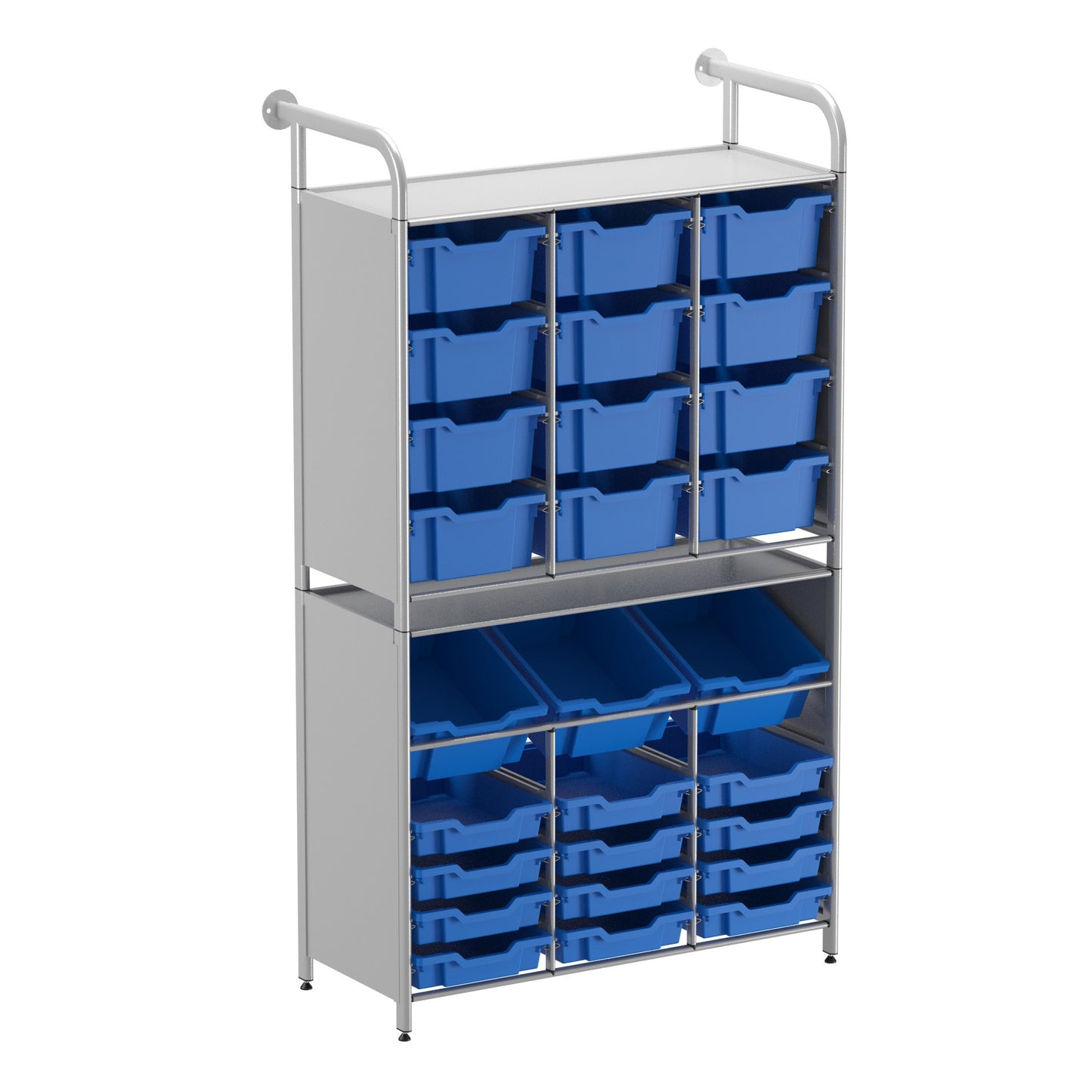 Gratnells Callero Custom Tall Maker-Store Starter Unit 12 Shallow & 3 Deep Tilting & 12 Deep Trays