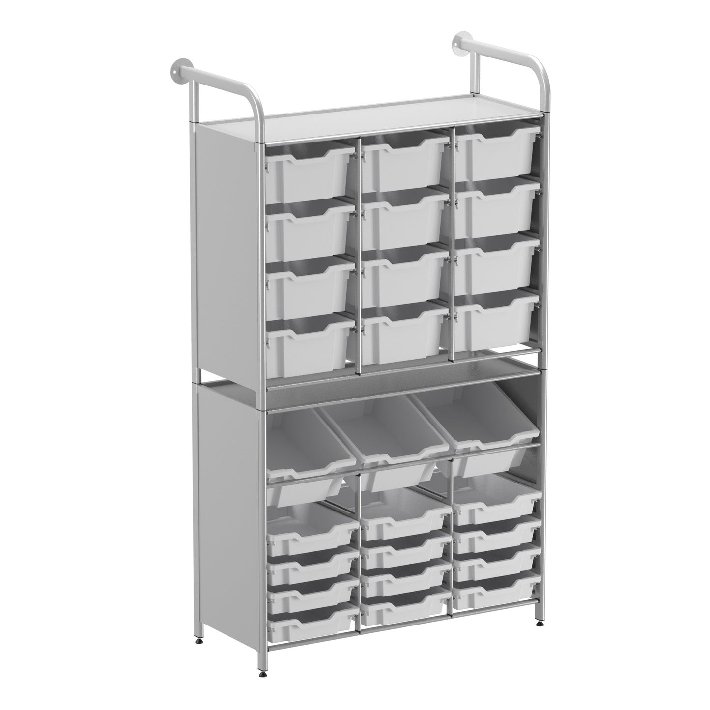 Gratnells Callero Custom Tall Maker-Store Starter Unit 12 Shallow & 3 Deep Tilting & 12 Deep Trays