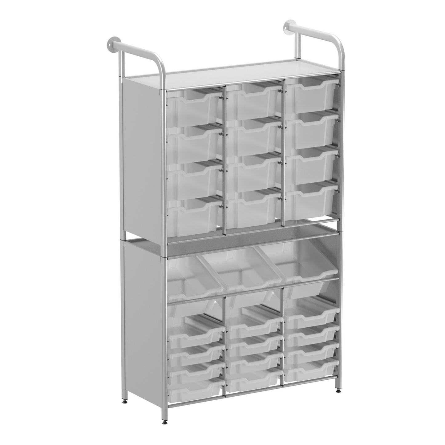 Gratnells Callero Custom Tall Maker-Store Starter Unit 12 Shallow & 3 Deep Tilting & 12 Deep Trays