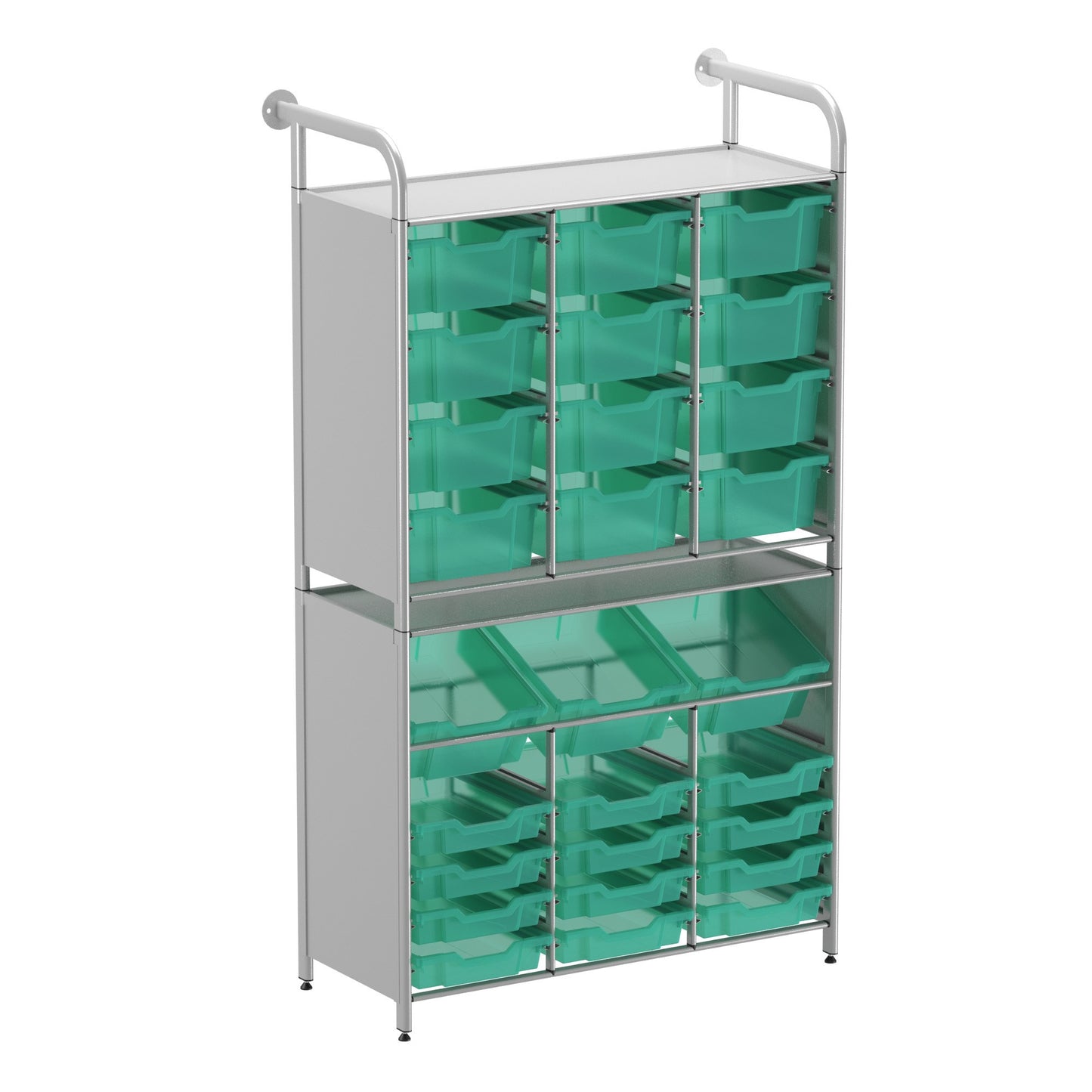 Gratnells Callero Custom Tall Maker-Store Starter Unit 12 Shallow & 3 Deep Tilting & 12 Deep Trays
