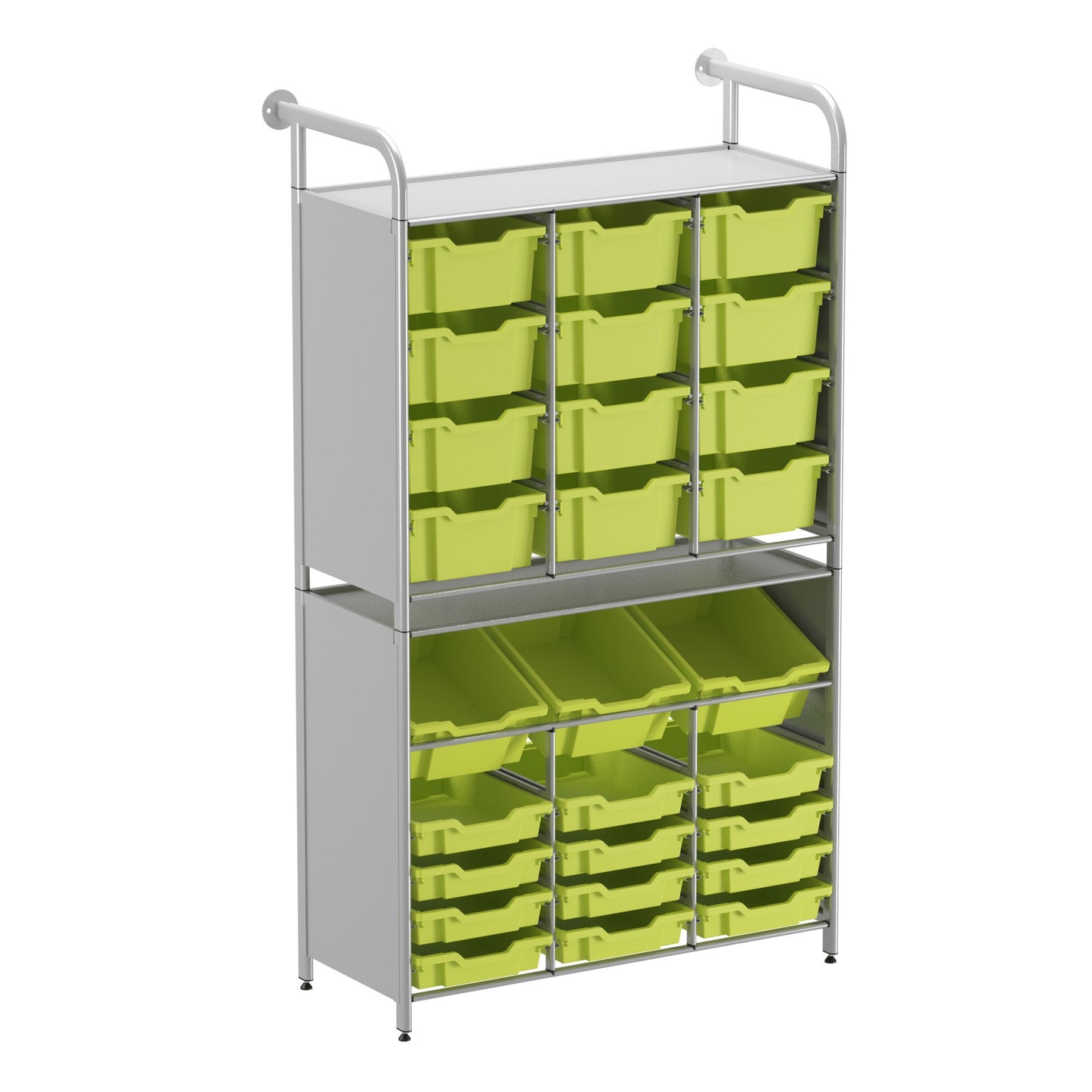 Gratnells Callero Custom Tall Maker-Store Starter Unit 12 Shallow & 3 Deep Tilting & 12 Deep Trays