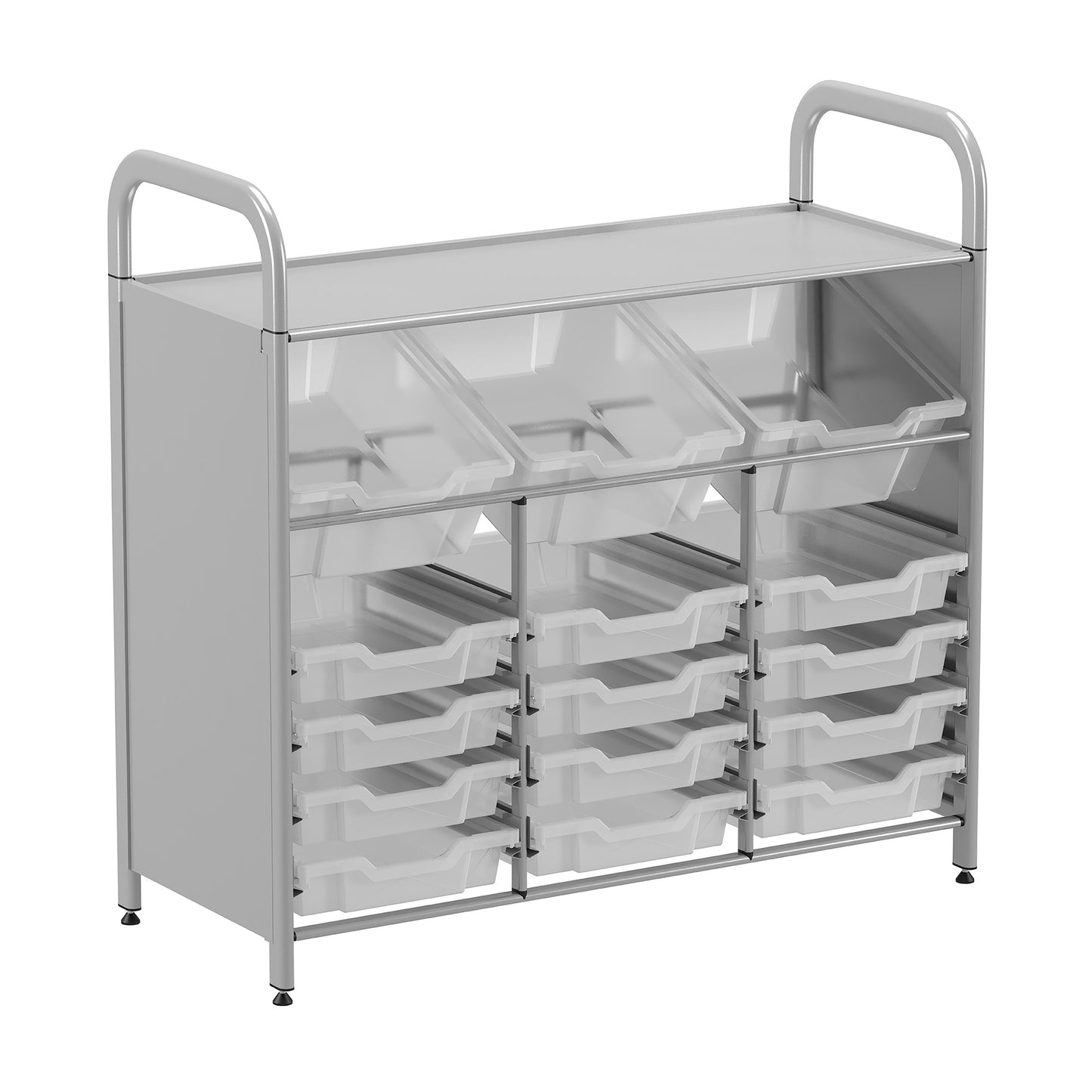 Gratnells Callero Custom Low Maker Starter Unit 3 Deep Tilting & 12 Shallow Trays