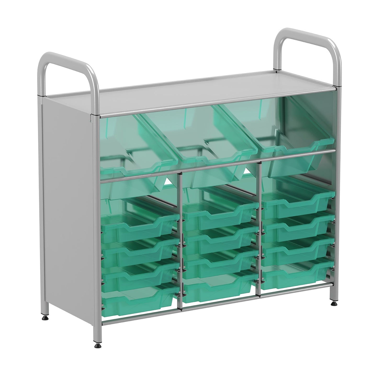 Gratnells Callero Custom Low Maker Starter Unit 3 Deep Tilting & 12 Shallow Trays
