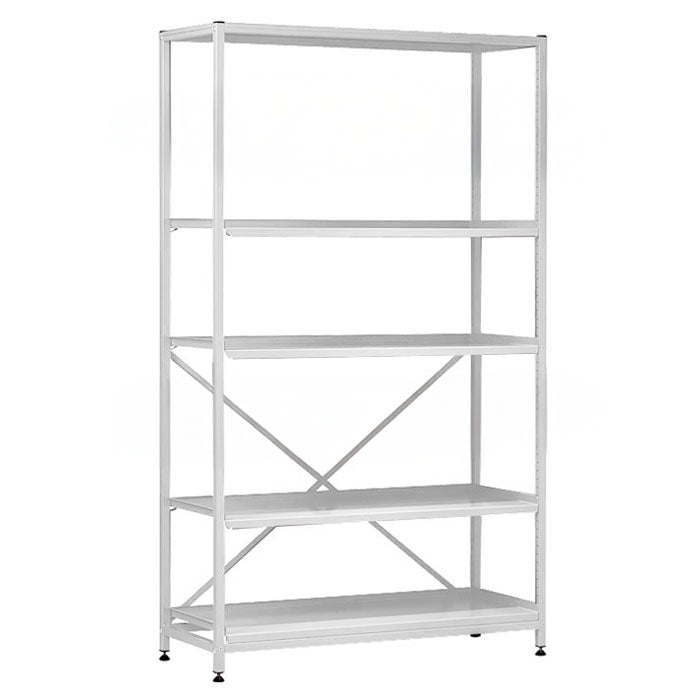 Gratnells Classic Tall Double Span White Frame 4 Shelves (Assembled)