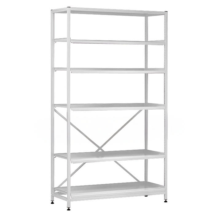 Gratnells Classic Tall Double Span White Frame 5 Shelves (Assembled)