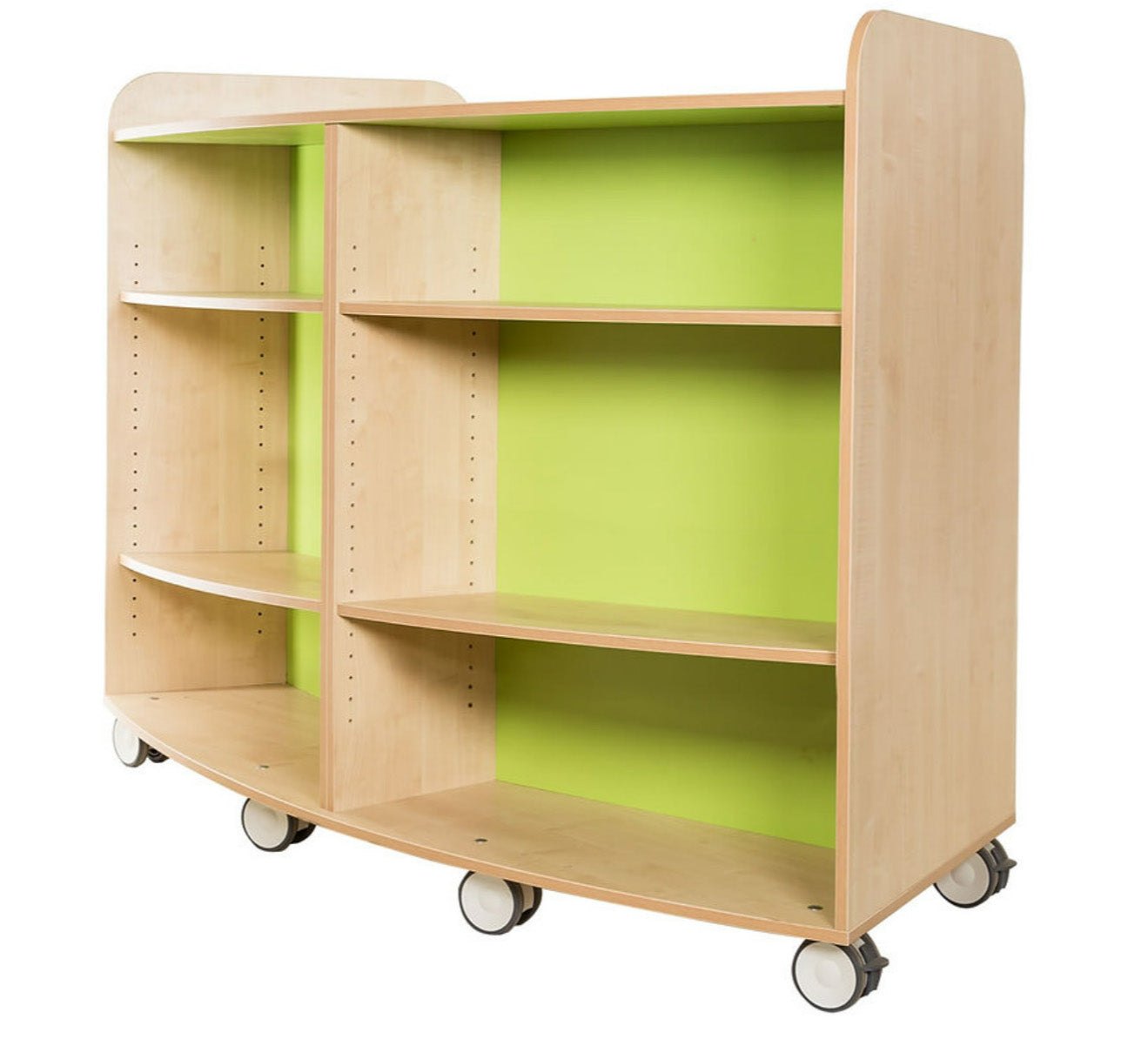 School KubbyClass High Curved Bookcase Height 1250mm