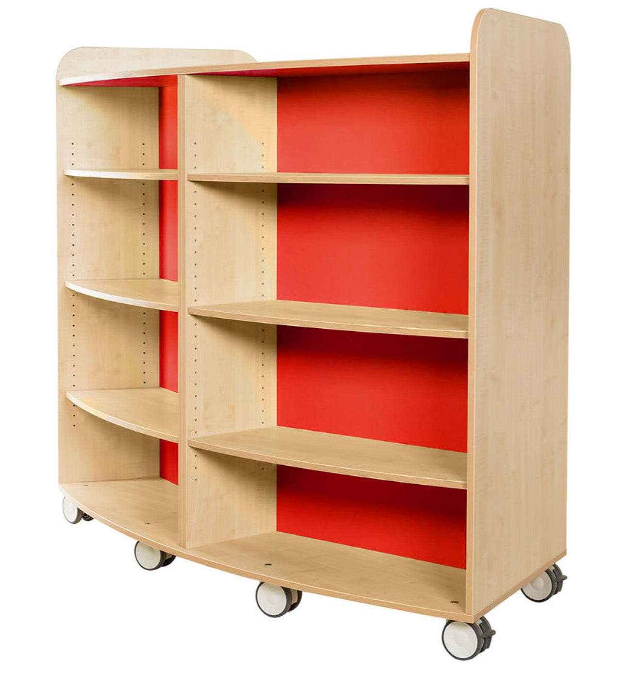 School KubbyClass High Curved Bookcase Height 1500mm