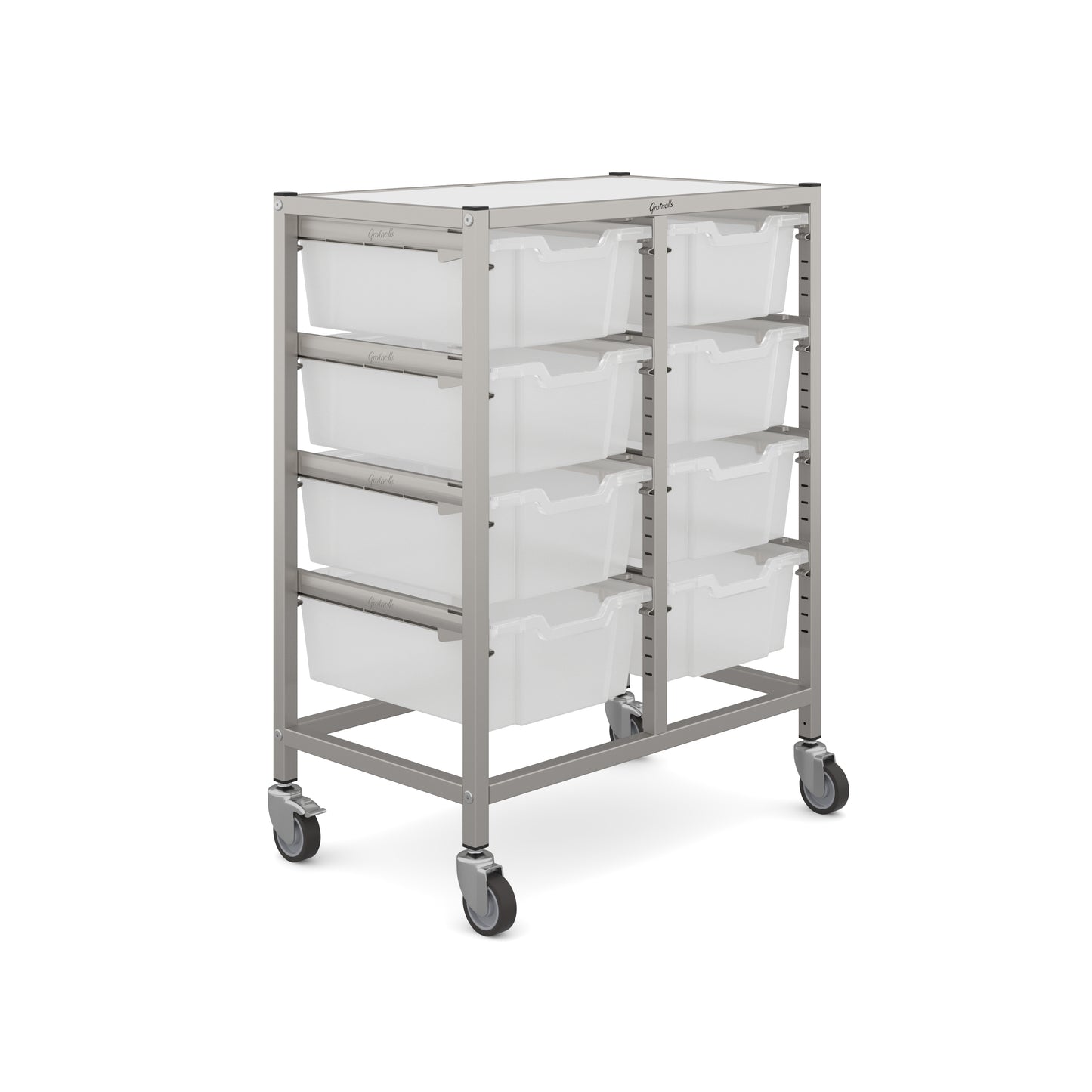 Gratnells Dynamis Mid Double Trolley 8 Deep Trays