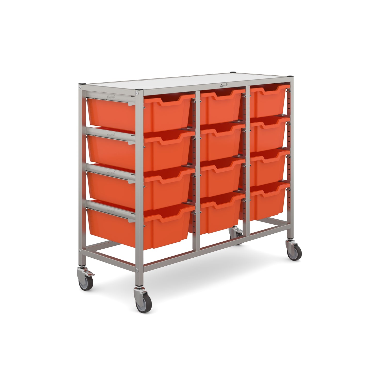 Gratnells Dynamis Mid Treble Trolley 12 Deep Trays