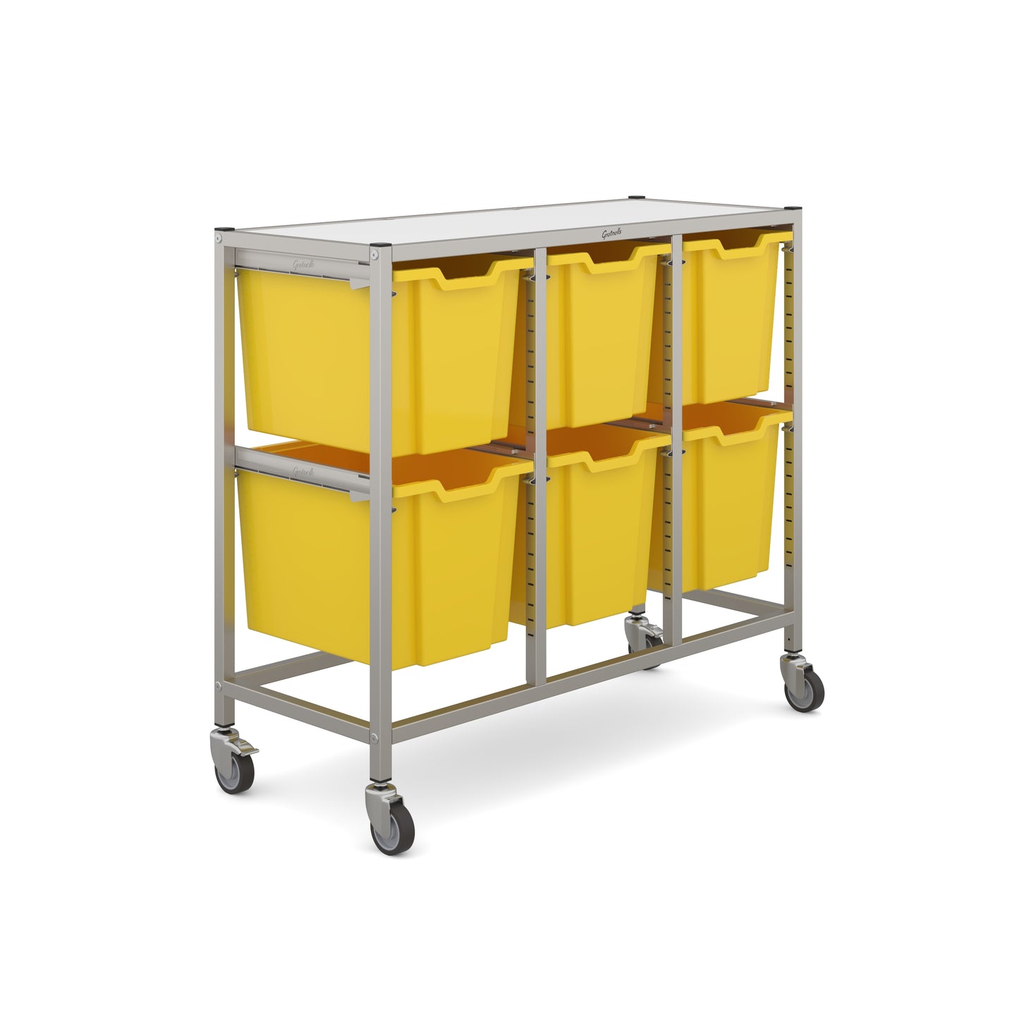 Gratnells Dynamis Mid Treble Trolley 6 Jumbo Trays