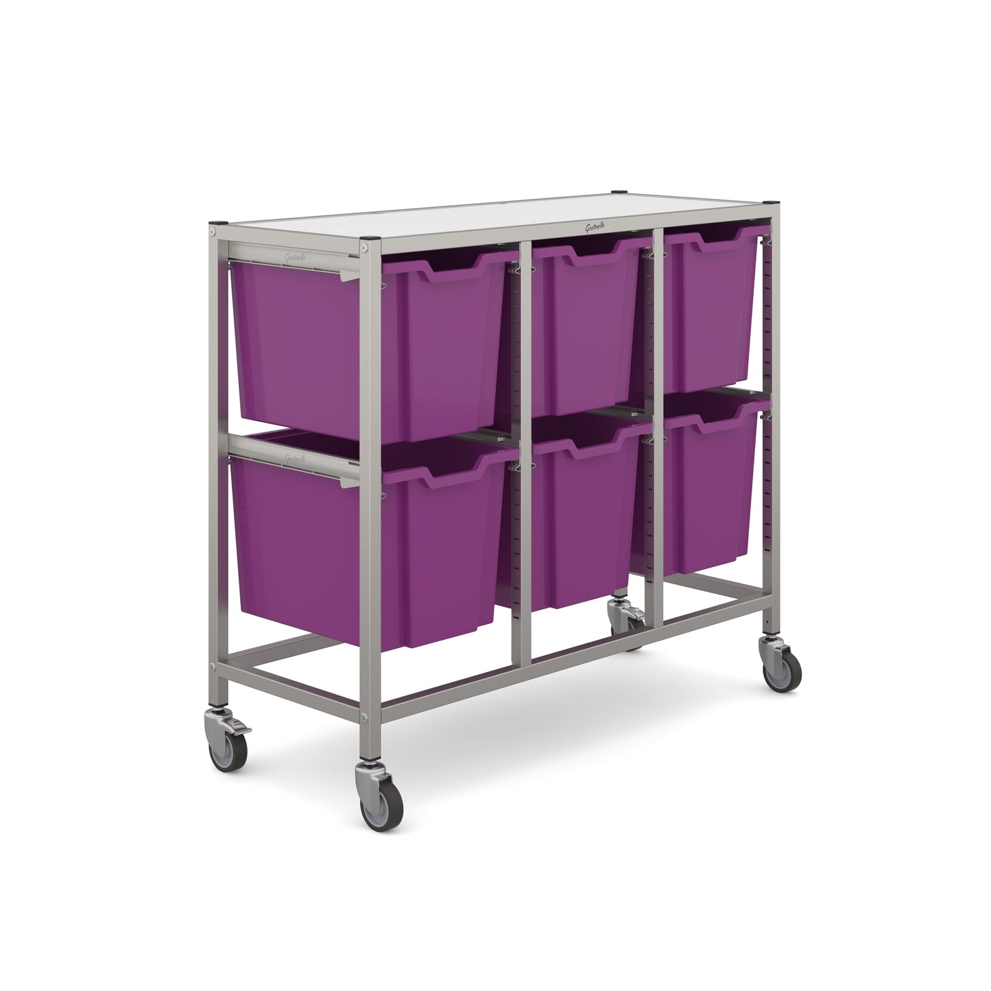 Gratnells Dynamis Mid Treble Trolley 6 Jumbo Trays