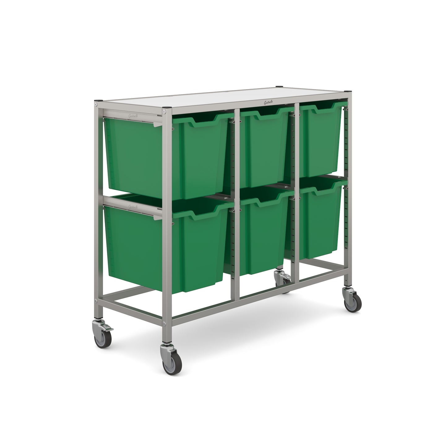 Gratnells Dynamis Mid Treble Trolley 6 Jumbo Trays