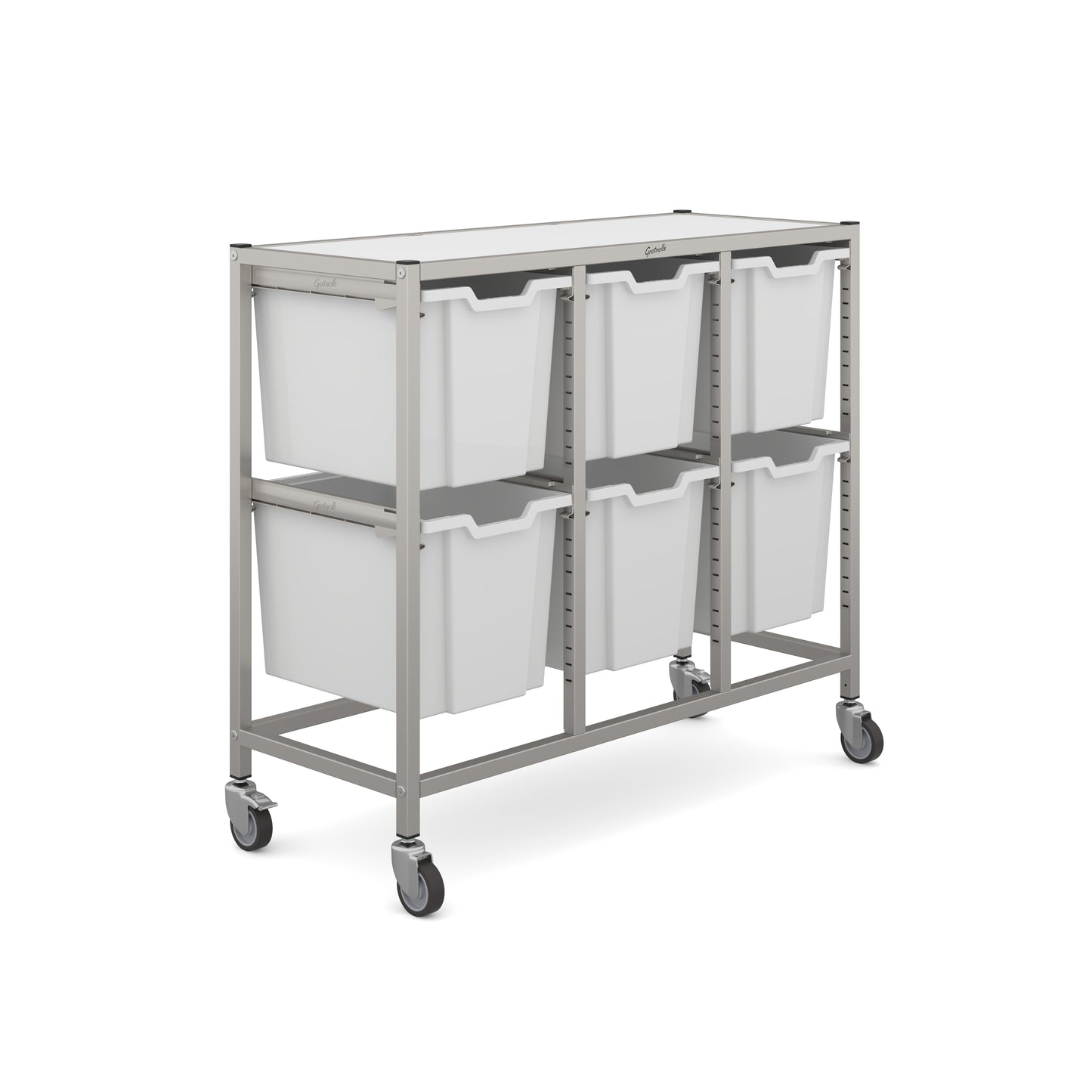 Gratnells Dynamis Mid Treble Trolley 6 Jumbo Trays