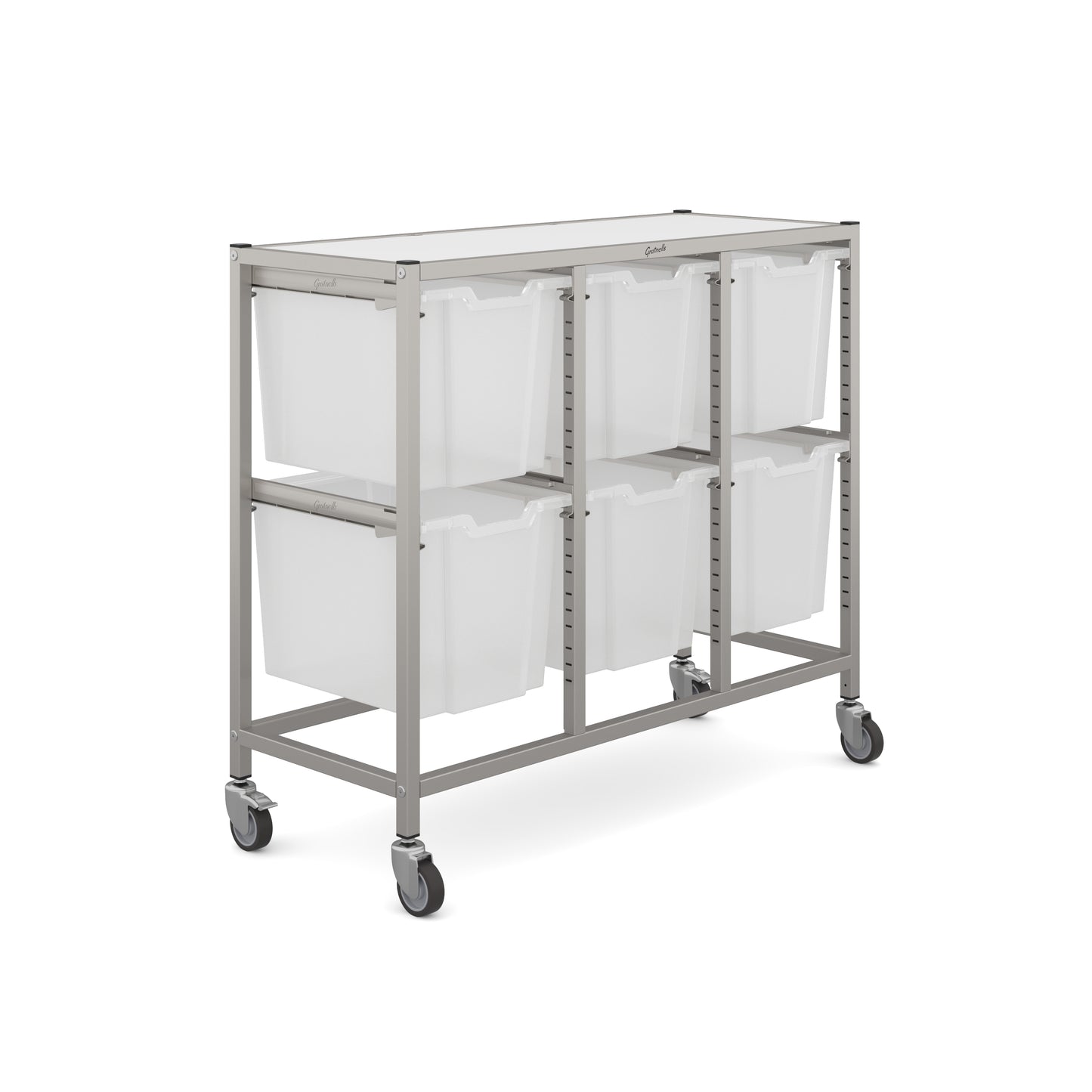 Gratnells Dynamis Mid Treble Trolley 6 Jumbo Trays