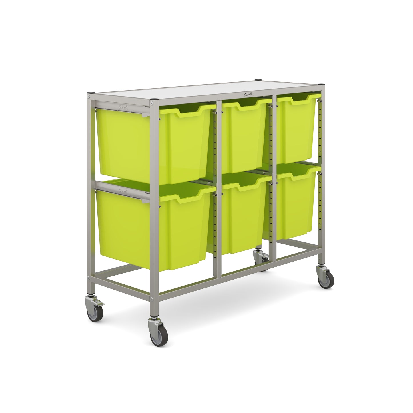 Gratnells Dynamis Mid Treble Trolley 6 Jumbo Trays