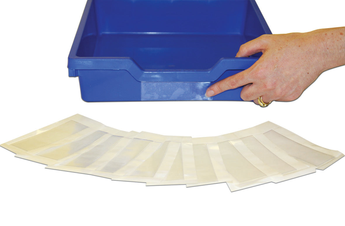 Gratnells Label Holder for Standard Shallow Trays Pack of 100