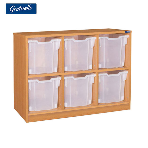 Gratnells Brand Easy Access - 6 Jumbo Tray Triple Column Unit (Static)