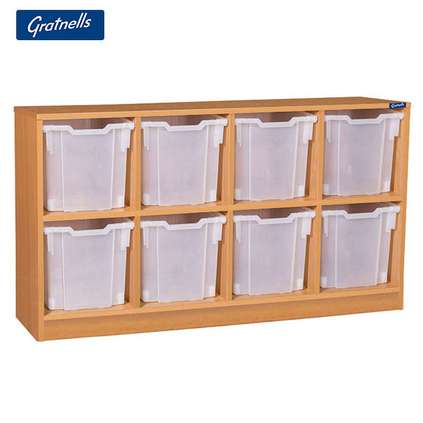 Gratnells Brand Easy Access - 8 Jumbo Tray Quad Column Unit (Static)