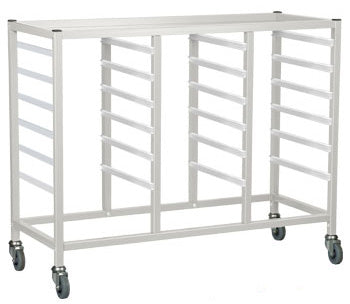 Gratnells Medical Compact Low Treble Fixed Runner White Trolley (Assembled)