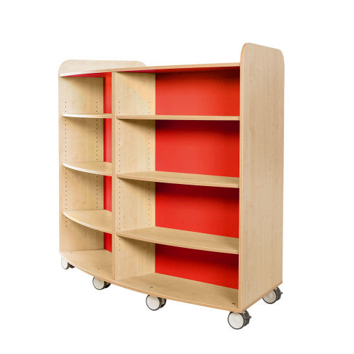 School KubbyClass High Curved Bookcase Height 1500mm
