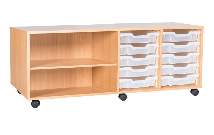 School 5 High 10 Tray Quad Shelf & Tray Unit