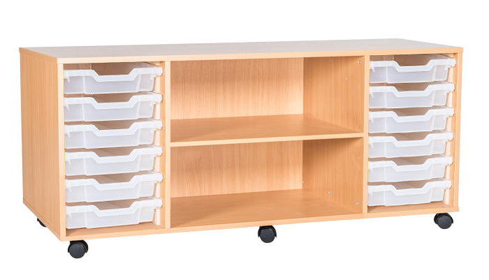 School 6 High 12 Tray Quad Unit