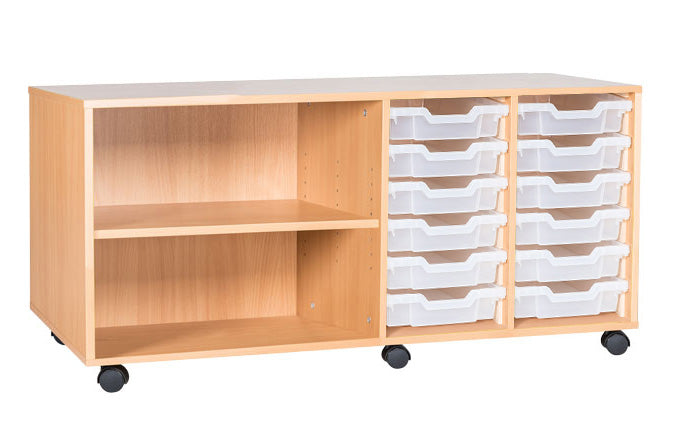 School 6 High 12 Tray Quad Unit Left Columns